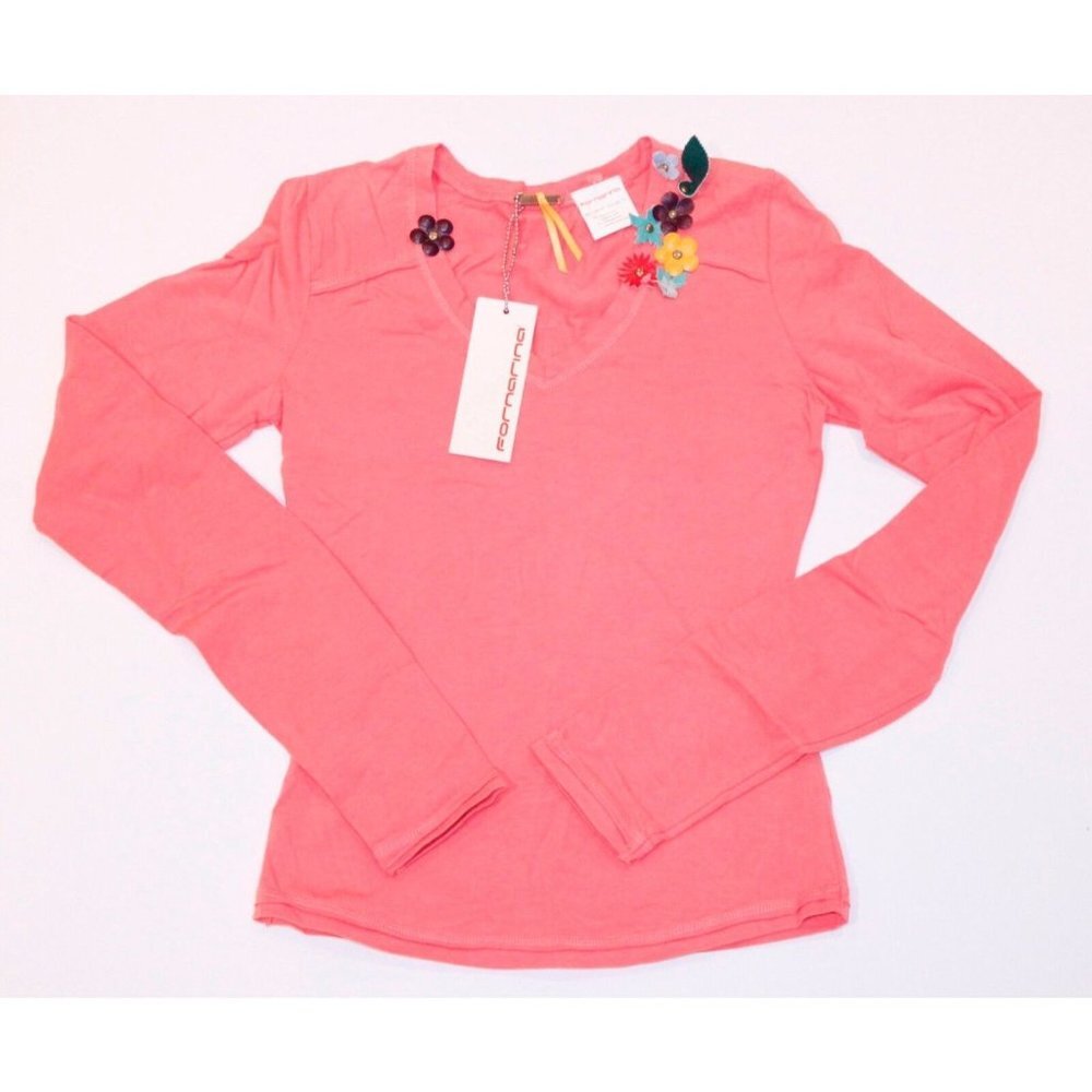 FORNARINA Designer `KARLA` Floral SHIRT Top PINK S
